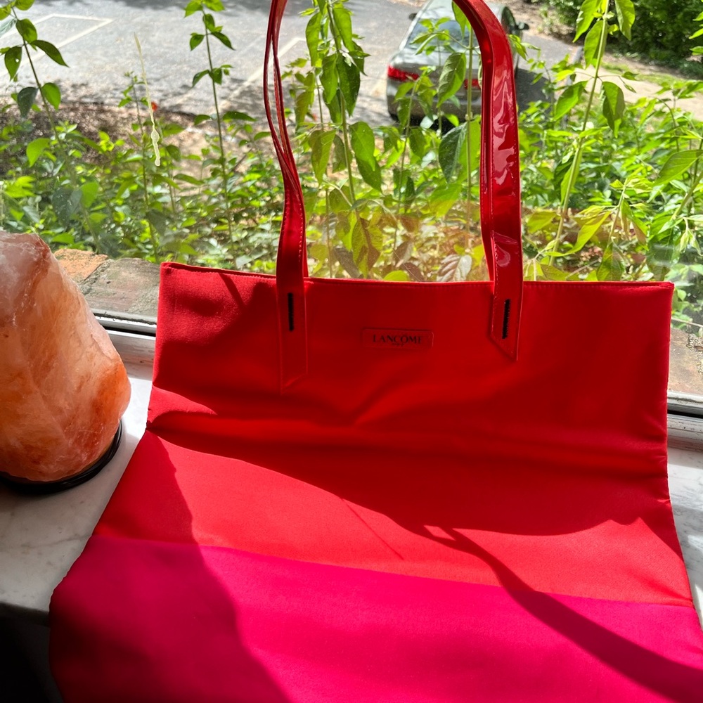 *SOLD*Lancome Red Tote Bag Classic Design